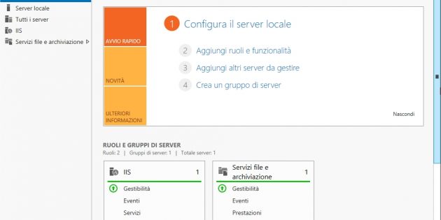 Windows Server 2012 – Installato