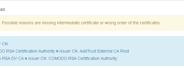 [certificato] – Intermediate Certificate Check